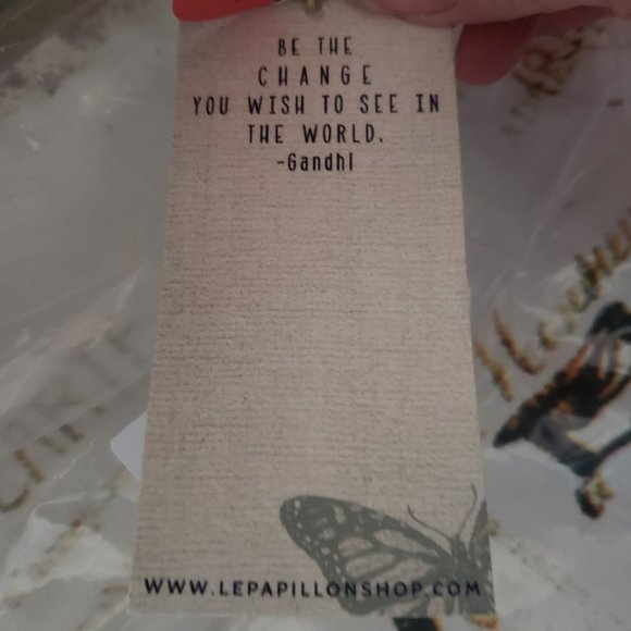 NWT Le Papillon Canvas Tote Bag, French Postcard - Picture 7 of 7